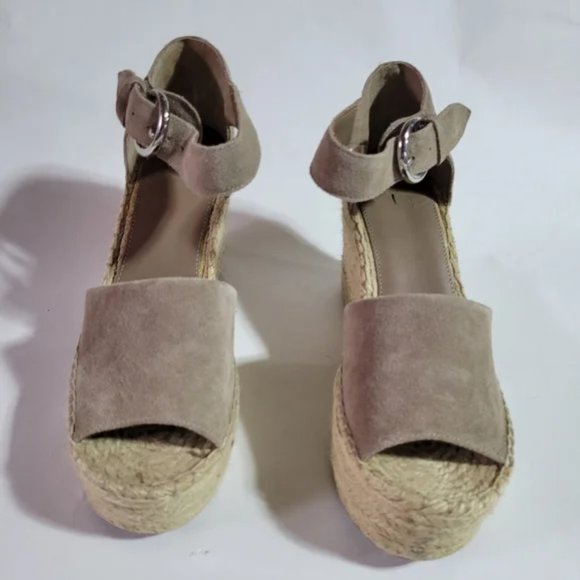 Marc Fisher Adalyn suede espadrilles wedges sandals 9.5 nwt - Picture 2 of 5